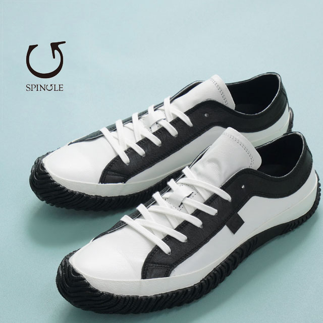 返品交換送料無料 スニーカー メンズ レディース FW 秋冬 新作 秋新作 冬新作 人気 流行 定番 2025 スピングル SPINGLE SP-110 白 黒 レザースニーカー 日本製 カジュアル 本革 靴 カンガルーレザー
