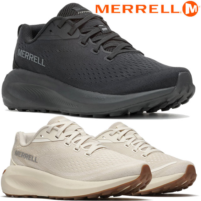 送料無料 スニーカー ランニングシューズ ローカット レディース SS 春夏 新作 夏新作 秋新作 人気 流行 定番 2025 メレル MERRELL J068336 J068438 モーフライト アウトドア 軽量 トレイルランニング トリプルブラック 黒 エッグシェル 靴