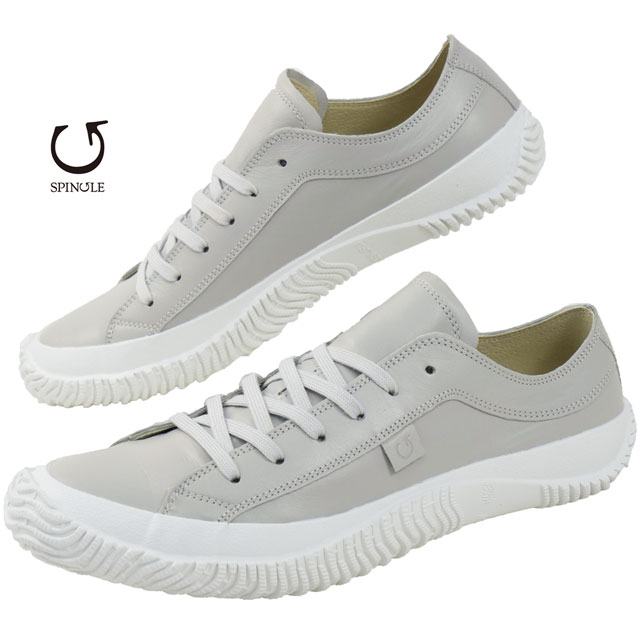 返品交換送料無料 スニーカー ローカット メンズ SS 春夏 新作 夏新作 秋新作 人気 流行 定番 2025 スピングル SPINGLE SP-110 本革 レザースニーカー 日本製 ライトグレー 靴