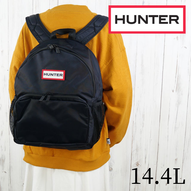 送料無料 バックパック リュックサック メンズ レディース SS 春夏 新作 夏新作 秋新作 人気 流行 定番 2025 ハンター HUNTER UBB3630KBM ナイロン クラシック 鞄 リュック バッグ カバン お出かけ デイリーユース タウンユース ロゴ 耐水 黒