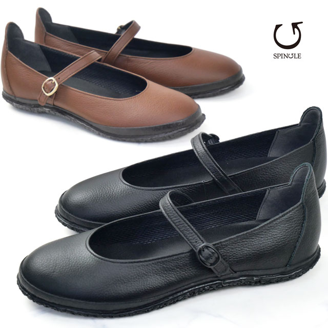 返品交換送料無料 パンプス フォーマル フラットシューズ レディース SS 春夏 新作 夏新作 秋新作 人気 流行 定番 2025 スピングル SPINGLE SP-1824 ワンストラップシューズ ローヒール メリージェーン きれいめ 日本製 本革 オフィスカジュアル ブラック 黒 靴