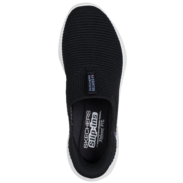 送料無料 スニーカー スリッポン ローカット レディース SS 春夏 新作 夏新作 秋新作 人気 流行 定番 2025 スケッチャーズ SKECHERS -150355 スリップインズ 手を使わずに履ける リラックスドフィット スポーツ クラッシック イーズ 靴 ブラック 黒 ライトブルー