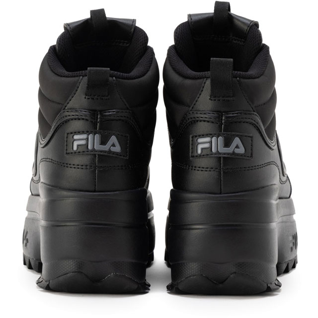 送料無料 スニーカー レースアップ レディース SS 春夏 新作 夏新作 秋新作 人気 流行 定番 2025 フィラ FILA 2 MID 7cm WSS25025 厚底 ディスラプター ウェッジ 厚底靴 黒 白 ミッドカット ウエッジソール_4