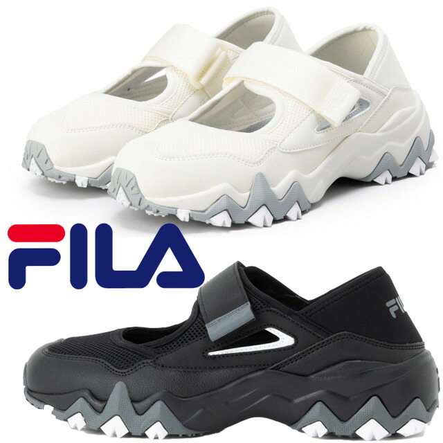 送料無料 スニーカー ローカット レディース SS 春夏 新作 夏新作 秋新作 人気 流行 定番 2025 フィラ FILA 2WAY USS25014 003 139 厚底 オークモント リカバー 踵を踏んでも履ける アウトドア ブラック 黒 リリーホワイト 【IMP. 基俊介さん着用】 白 靴