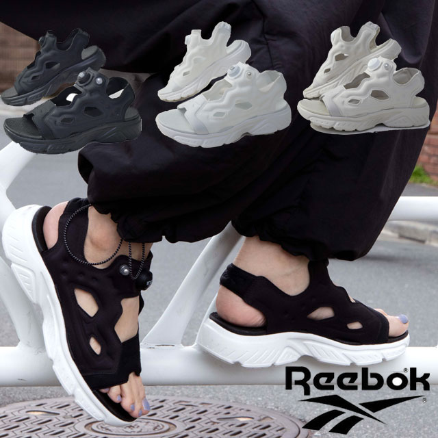 送料無料 サンダル スポーツサンダル メンズ レディース SS 春夏 新作 夏新作 秋新作 人気 流行 定番 2025 リーボック Reebok 100251111 100251110 100251112 100251113 インスタポンプ フューリー カジュアルシューズ スポサン ブラック/ホワイト ホワイト ブラック 黒 靴
