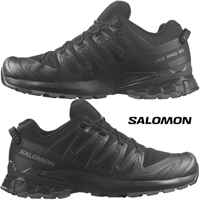送料無料 スニーカー メンズ SS 春夏 新作 夏新作 秋新作 人気 流行 定番 2025 サロモン SALOMON XA 3D V9 472718 プロ トレイルランニングシューズ 滑りにくい ハイキングシューズ ブラック/ファントム/ピューター 黒 靴