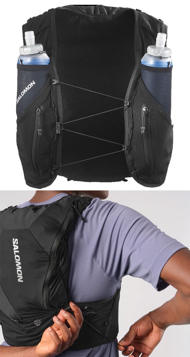 送料無料 ランニングベスト メンズ レディース ユニセックス SS 春夏 新作 夏新作 秋新作 人気 流行 定番 2025 サロモン SALOMON LC2464300 LC2464400 LC2464500 LC2464700 ADV SKIN 12 12L フラスク付 トレイルランニング トレラン マラソン 登山 バッグ リュック