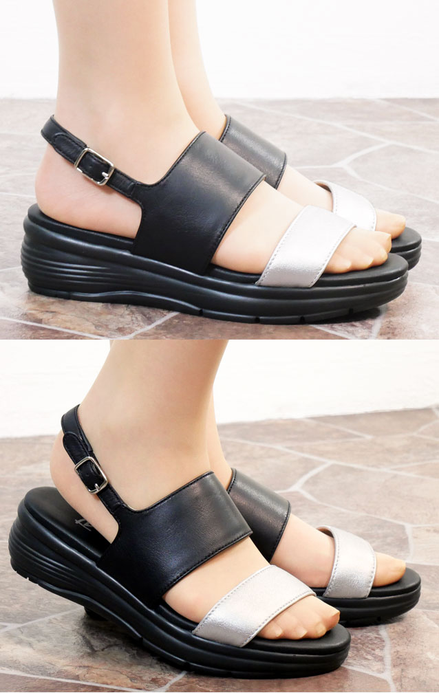 送料無料 サンダル レディース SS 春夏 新作 夏新作 秋新作 人気 流行 定番 2025 アールドット R. S12C リーガル社製 厚底 ウエッジソール バックバンド レザーサンダル 5cmヒール 牛革 ブラック ベージュ アイボリー 送料無料 サンダル レディース SS 春夏 新作 夏新作 秋新作 人気 流行