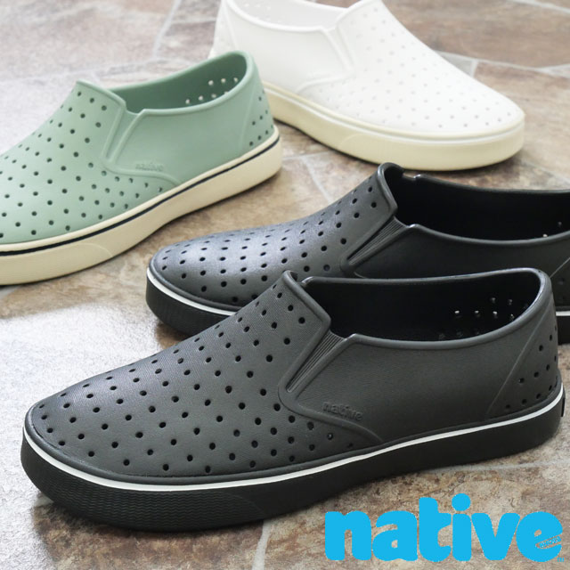 送料無料 スリッポン ローカット メンズ SS 春夏 新作 夏新作 秋新作 人気 流行 定番 2025 ネイティブ native F0000186 1001 1950 3129 マイルス ワンダーフォーム ラバーシューズ アウトドア ジフィーブラック 黒 シェルホワイト 白 リラックスグリーン 靴