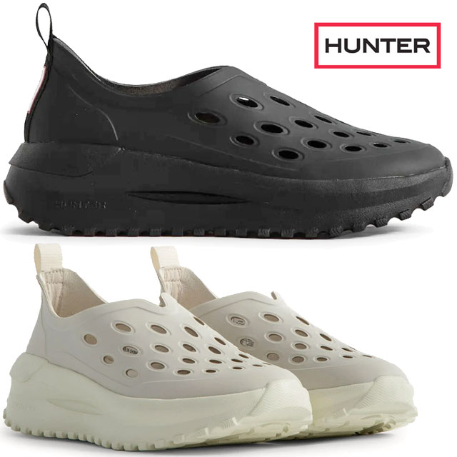 送料無料 サンダル スリッポン メンズ レディース ユニセックス SS 春夏 新作 夏新作 秋新作 人気 流行 定番 2025 ハンター HUNTER UFK1001EVA トラベル フロー シュー 水陸両用 ブラック ホワイト 軽量 靴