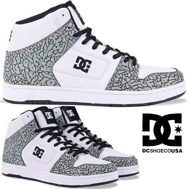 送料無料 スニーカー ハイカット メンズ AW 秋冬 新作 秋新作 冬新作 人気 流行 定番 2025 ディーシーシュー DC SHOES 4 SE SN DM254309 WGR マンテカ ハイ ホワイト/グレー 靴