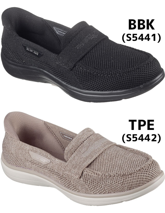 送料無料 スニーカー スリッポン ローファー レディース AW 秋冬 新作 秋新作 冬新作 人気 流行 定番 2025 スケッチャーズ SKECHERS -138404 スリップインズ 手を使わずに履ける 靴 オンザゴー フレックス ラディアント ボニー ハンズフリー シュー ズ ブラック トープ