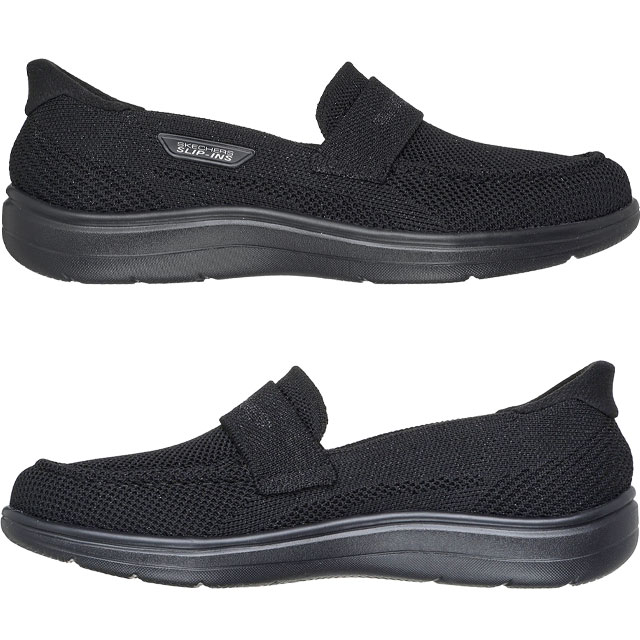 送料無料 スニーカー スリッポン ローファー レディース AW 秋冬 新作 秋新作 冬新作 人気 流行 定番 2025 スケッチャーズ SKECHERS -138404 スリップインズ 手を使わずに履ける 靴 オンザゴー フレックス ラディアント ボニー ハンズフリー シュー ズ ブラック トープ