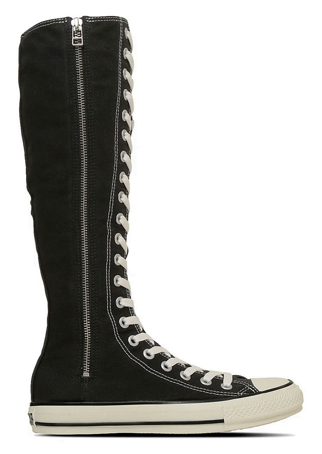 送料無料 ハイカット ブーツ レースアップ ロングブーツ レディース AW 秋冬 新作 秋新作 冬新作 人気 流行 定番 2025 コンバース CONVERSE Z 25.5cm 31315620 オールスター XX-ハイ 大きいサイズ 26cmあり スニーカーブーツ サイドジッパー ブラック 黒 靴