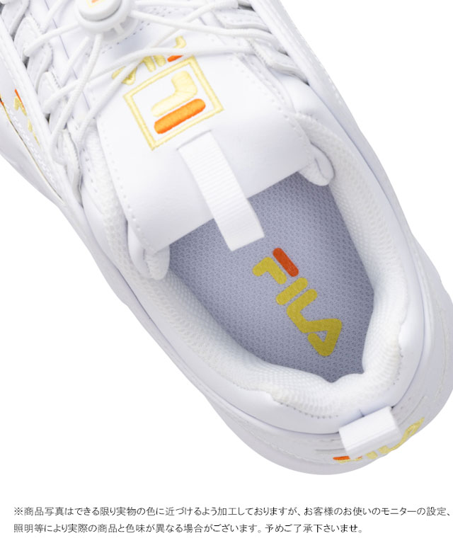 送料無料 スニーカー ローカット レディース AW 秋冬 新作 秋新作 冬新作 人気 流行 定番 2025 フィラ FILA 2 WFW25077 100 evidr ディスラプター アジャスト ガーベラ 脱ぎ履きしやすい ダッドスニーカー チャンキーソール カジュアルシューズ 花柄 白 靴_3
