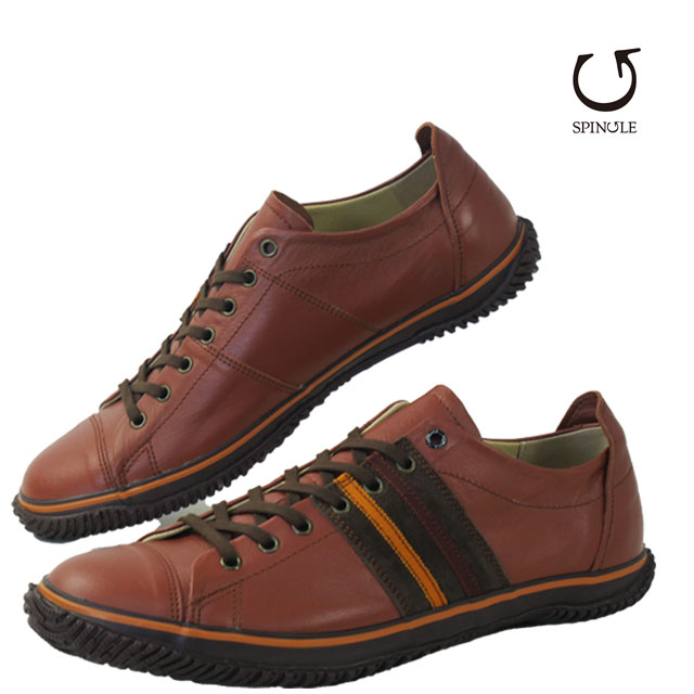 送料無料 スニーカー ローカット メンズ AW 秋冬 新作 秋新作 冬新作 人気 流行 定番 2025 スピングル SPINGLE SP-198 メイドインジャパン レザースニーカー 本革 カンガルーレザー 日本製 レッドブラウン 靴