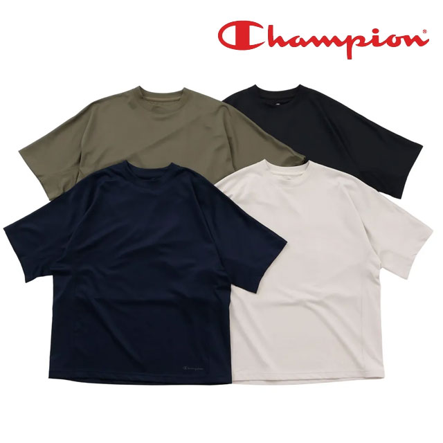 メール便送料無料 半袖 メンズ レディース AW 秋冬 新作 秋新作 冬新作 人気 流行 定番 2025 チャンピオン Champion C3-CS390 トップス リカバリーウェア ショートスリーブTシャツ 血行促進 疲労軽減 吸汗速乾 抗菌防臭 アパレル ブラック 黒 服