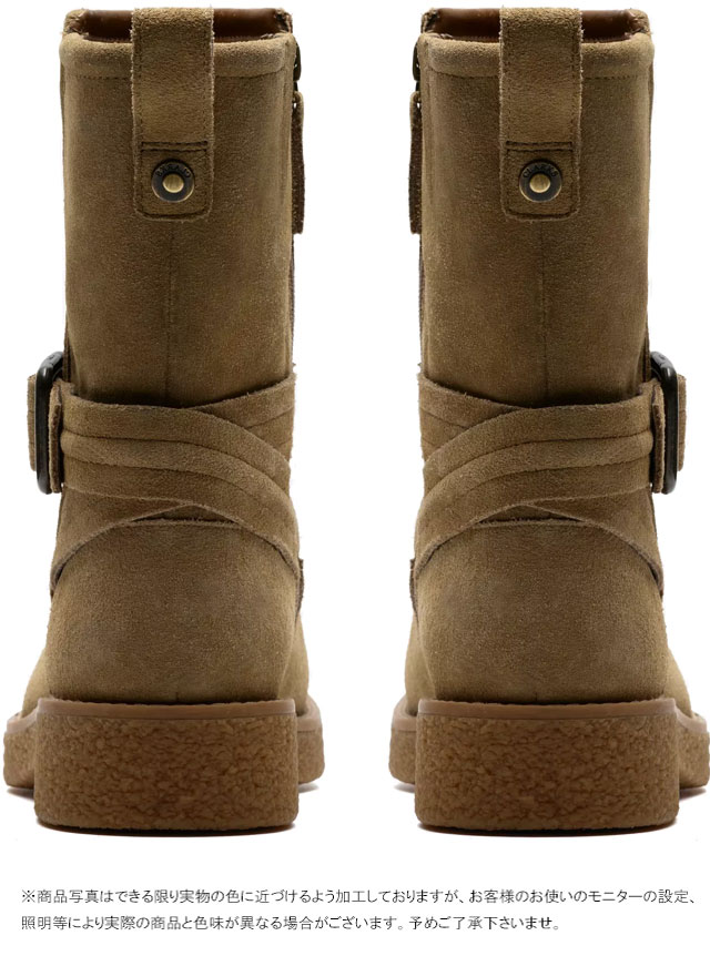 送料無料 ブーツ レディース AW 秋冬 新作 秋新作 冬新作 人気 流行 定番 2025 クラークス Clarks 26182890 26182891 ネラ ミッド ハーフブーツ 本革 ミドル丈 ダークサンドスエード ブラックスエード 靴_4