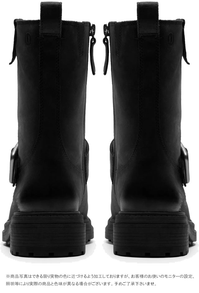送料無料 ブーツ レディース AW 秋冬 新作 秋新作 冬新作 人気 流行 定番 2025 クラークス Clarks 26183923 オリノコ3 ベイ ハーフブーツ 本革 ミドル丈 ペコスブーツ レザーブーツ ブラックレザー 靴_3