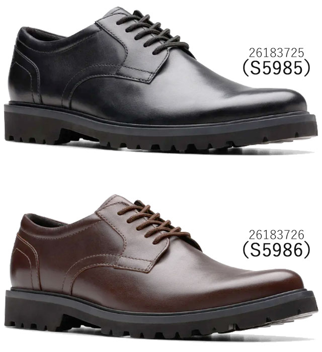 送料無料 ビジネスシューズ メンズ AW 秋冬 新作 秋新作 冬新作 人気 流行 定番 2025 クラークス Clarks 26183725 26183726 バーウィックレース 革靴 紳士靴 レザーシューズ ドレスシューズ ビジカジ ブラックレザー 黒 ブラウンレザー 本革_1