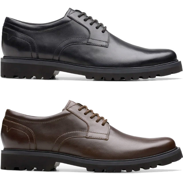 送料無料 ビジネスシューズ メンズ AW 秋冬 新作 秋新作 冬新作 人気 流行 定番 2025 クラークス Clarks 26183725 26183726 バーウィックレース 革靴 紳士靴 レザーシューズ ドレスシューズ ビジカジ ブラックレザー 黒 ブラウンレザー 本革_2