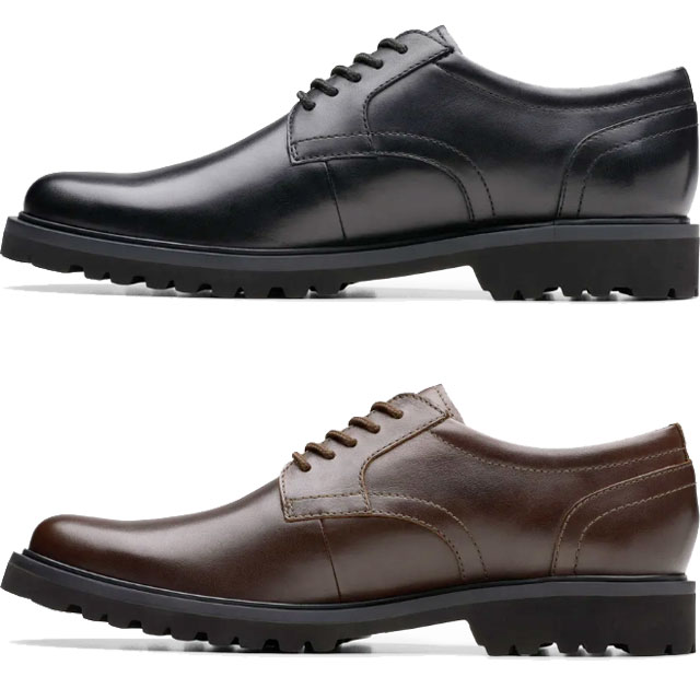 送料無料 ビジネスシューズ メンズ AW 秋冬 新作 秋新作 冬新作 人気 流行 定番 2025 クラークス Clarks 26183725 26183726 バーウィックレース 革靴 紳士靴 レザーシューズ ドレスシューズ ビジカジ ブラックレザー 黒 ブラウンレザー 本革_3
