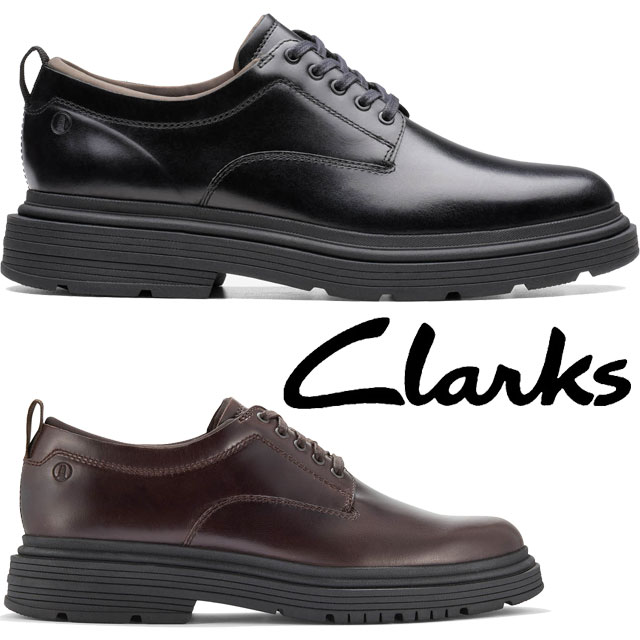 送料無料 ビジネスシューズ メンズ AW 秋冬 新作 秋新作 冬新作 人気 流行 定番 2025 クラークス Clarks 26183265 26183266 バッドブリー レース 革靴 紳士靴 レザーシューズ ドレスシューズ ビジカジ ブラックレザー 黒 ダークブラウンレザー 本革