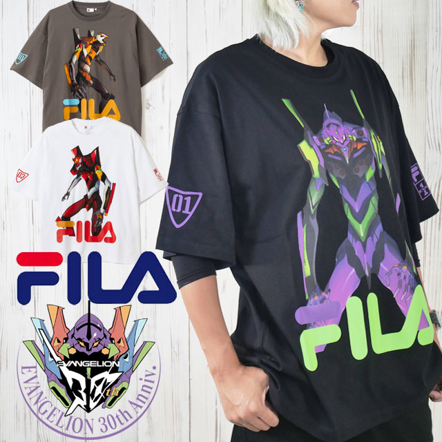 メール便送料無料 Tシャツ 半袖 メンズ レディース AW 秋冬 新作 秋新作 冬新作 人気 流行 定番 2025 フィラ FILA 25SPU8002 25SPU800325SPU8004 トップス 新世紀エヴァンゲリオン 30周年 コラボ グラフィック ティーシャツ 初号機 ２号機 ３号機 プリント 上着 アパレル 服