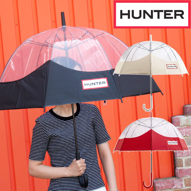 送料無料 傘 メンズ レディース AW 秋冬 新作 秋新作 冬新作 人気 流行 定番 2025 ハンター HUNTER UAU7029UPM RAIN かさ トランスペアレント マスタッシュ バブル アンブレラ 雨 梅雨 レイン 雨具 黒 クリーム 赤