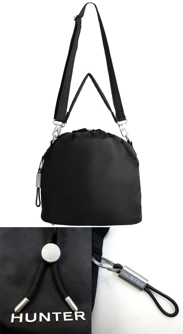 メール便送料無料 ショルダーバッグ レディース AW 秋冬 新作 秋新作 冬新作 人気 流行 定番 2025 ハンター HUNTER UBX5519NYL 2WAY プレミアム ナイロン バケット 鞄 巾着 カバン お出かけ デイリーユース タウンユース ロゴ 耐水 流行り 黒 赤 メール便送料無料 ショルダーバッグ レディース AW 秋冬 新作 秋新作