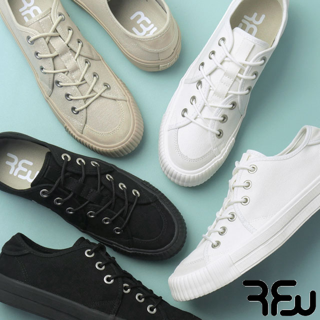 送料無料 スニーカー ローカット メンズ AW 秋冬 新作 秋新作 冬新作 人気 流行 定番 2025 アールエフダブリュー RFW RFW HRG1 R-2530462 サンドウィッチ ロー キャンバススニーカー 履きやすい 紐靴 オフホワイト ブラック トープ アールエフダブリュー