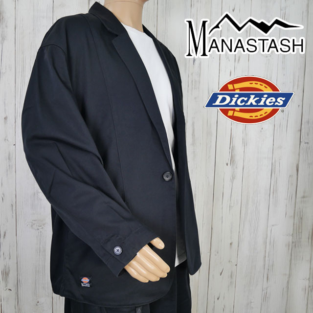 送料無料 長袖 メンズ AW 秋冬 新作 秋新作 冬新作 人気 流行 定番 2025 マナスタッシュ ディッキーズ 7925255001 MANASTASH×DICKIES ジャケット アウター テーラードジャケット コラボモデル アパレル 上着 ツイル オーバーサイズ ベンチレーション 服 黒 ブラック