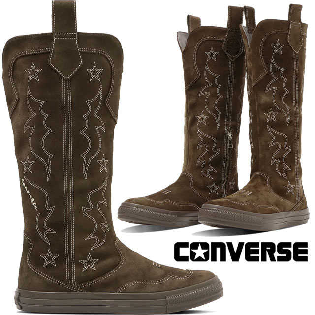 送料無料 ウエスタンブーツ ロングブーツ メンズ レディース AW 秋冬 新作 秋新作 冬新作 人気 流行 定番 2025 コンバース CONVERSE ST Z 31316780 本革 オールスター スエード 本革 靴 ぺたんこ ジッパー付き ローヒール バーントシダー 送料無料 ウエスタンブーツ ロングブーツ メンズ レディース AW 秋冬
