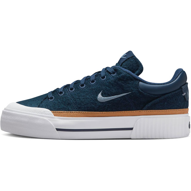 送料無料 スニーカー ローカット レディース SS 春夏 新作 春新作 夏新作 人気 流行 定番 2026 ナイキ NIKE WMNS COURT LEGACY LIFT 500 FZ2606 400 厚底 ウィメンズ コート レガシー リフト ミッドナイト/アセンスレート-フラックス-