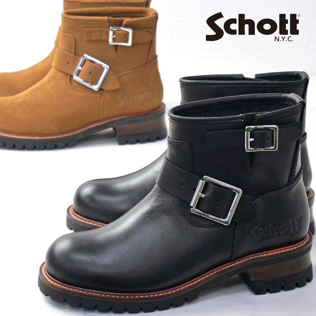 送料無料 エンジニアブーツ ショートブーツ レディース SS 春夏 新作 春新作 夏新作 ショット Schott 2026 S28002 レザーブーツ 本革 ショート丈 バイカー_9
