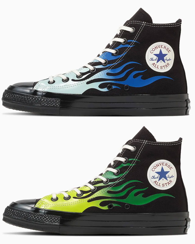 送料無料 スニーカー ハイカット メンズ レディース SS 春夏 新作 春新作 夏新作 コンバース CONVERSE 2026 ALL STAR AGED IGNT HI 31317130 31317131 オールスター エイジド ハイ フレイムパターン キャンバススニーカー /フレイム /フレイム