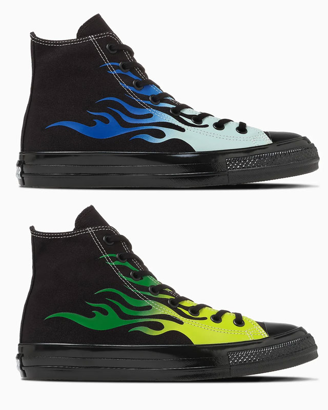 送料無料 スニーカー ハイカット メンズ レディース SS 春夏 新作 春新作 夏新作 コンバース CONVERSE 2026 ALL STAR AGED IGNT HI 31317130 31317131 オールスター エイジド ハイ フレイムパターン キャンバススニーカー /フレイム /フレイム