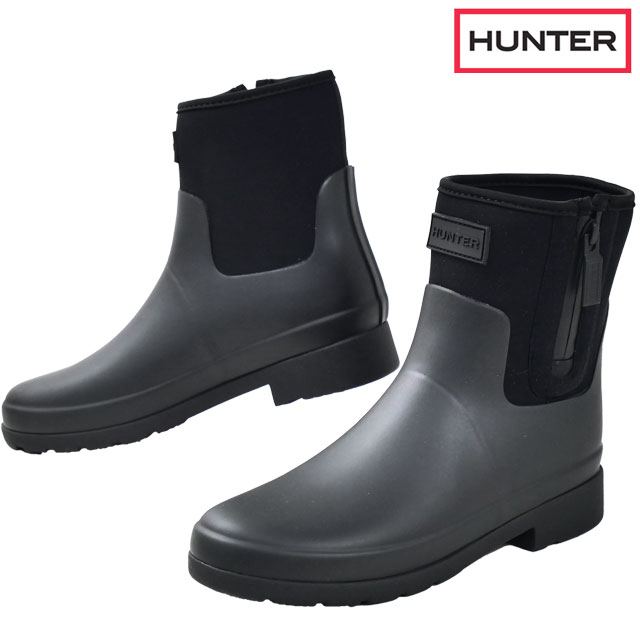 送料無料 ショートブーツ レディース SS 春夏 新作 春新作 夏新作 ハンター HUNTER 2026 REFINED MID ZIP NEOPRENE BOOT WFS1204NRE レインブーツ リファインド ミッド ジップ ネオプレンブーツ 耐水 ラバーブーツ 軽量