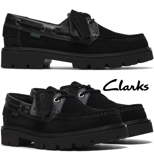 送料無料 デッキシューズ モカシン メンズ SS 春夏 新作 春新作 夏新作 クラークス Clarks 2026 Cleyhill Boat 26186175 ボートシューズ クレイヒル ボート 本革 スエード