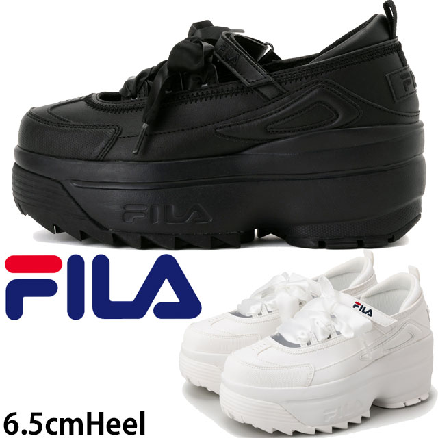 送料無料 スニーカー レディース SS 春夏 新作 春新作 夏新作 フィラ FILA 2026 DISRUPTOR WEDGE BALLET 6 5cm FM0101978 100 014 厚底 メリージェーン ディスラプターウェッジバレエ リボンシューレース 厚底 6.5cmヒール_9