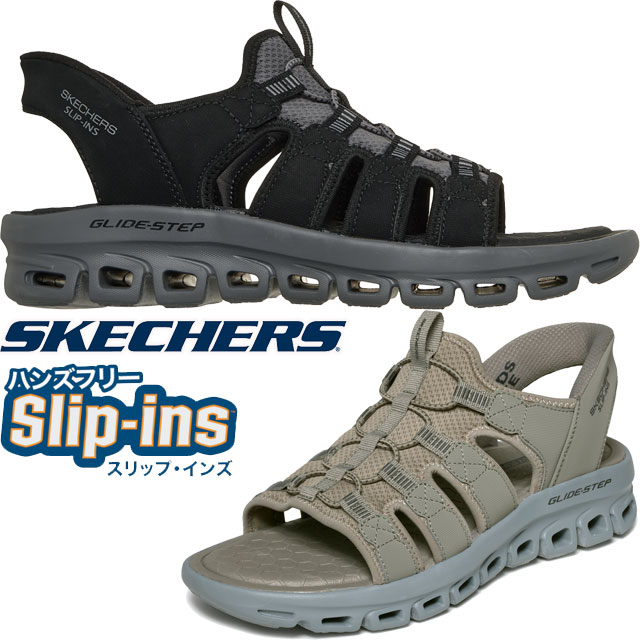 送料無料 ストラップサンダル スポーツサンダル メンズ SS 春夏 新作 春新作 夏新作 スケッチャーズ SKECHERS 2026 GLIDE STEP SANDAL ONGOER 233381 スリップインズ 厚底 手を使わずに履ける グライドステップサンダル- ハンズフリータン