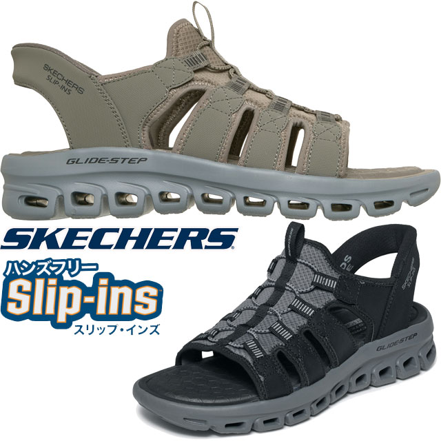 送料無料 ストラップサンダル スポーツサンダル メンズ SS 春夏 新作 春新作 夏新作 スケッチャーズ SKECHERS 2026 GLIDE STEP SANDAL ONGOER 233381 スリップインズ 厚底 手を使わずに履ける グライドステップサンダル- ハンズフリータン_6