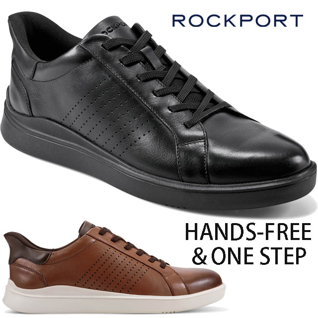 送料無料 スニーカー ローカット メンズ SS 春夏 新作 春新作 夏新作 ロックポート ROCKPORT 2026 TRISTENL2 RMF C26S09W C26S10W 手を使わずに履ける トリステン ステップアクティベイド ハンズフリー レザーシューズ ダークナチュラル