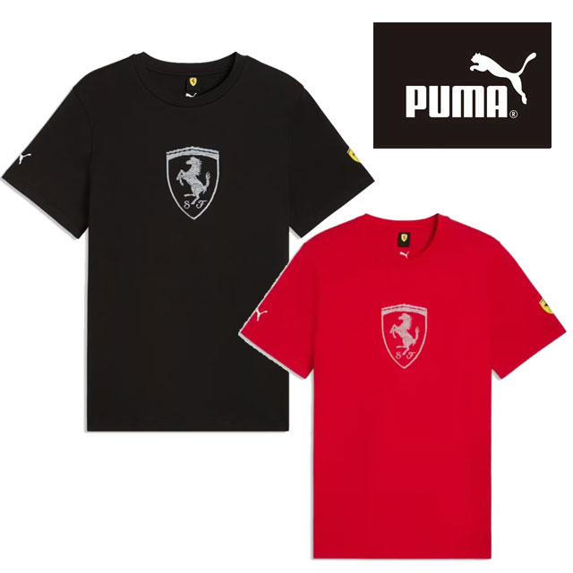 メール便送料無料 Tシャツ 半袖 メンズ SS 春夏 新作 春新作 夏新作 プーマ PUMA T 2026 01 02 635311 F1 フェラーリ トーナル シールド ショートスリーブ トップス 通気性 コラボ レーシンググチーム