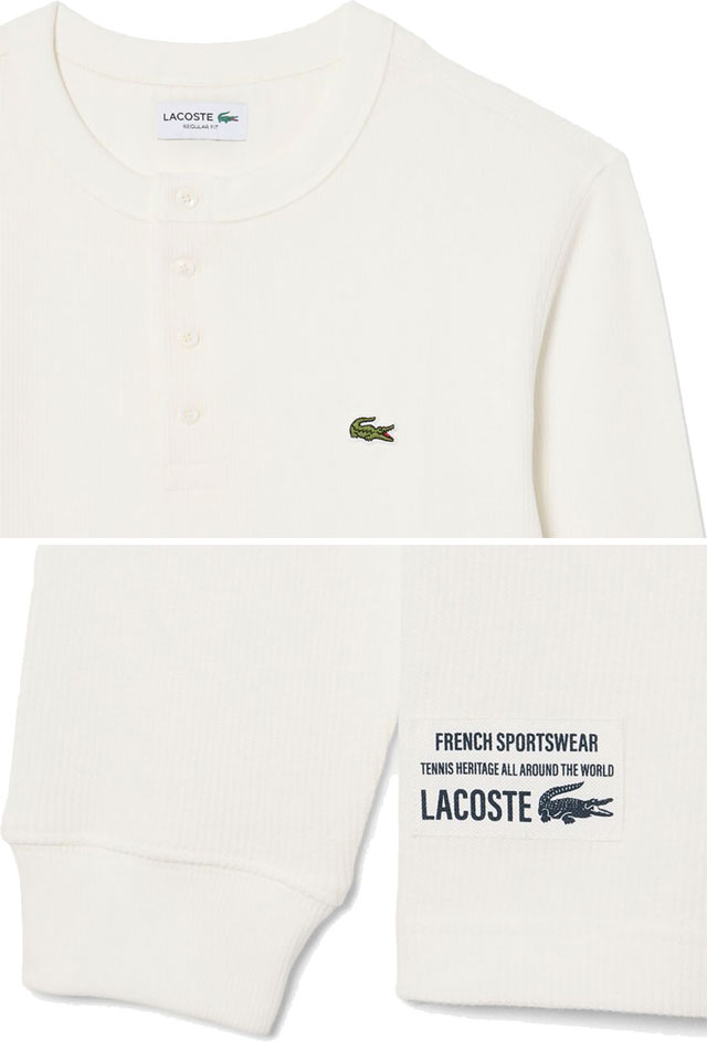 送料無料 Tシャツ メンズ SS 春夏 新作 春新作 夏新作 ラコステ LACOSTE T 2026 70V 166 TH1300 トップス ヘンリーネックワッフル 長袖Tシャツ ロンT カットソー 丸首 クルーネック シンプル ロゴ ロングスリーブTシャツ アパレル ウェア_2