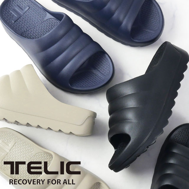 送料無料 サンダル メンズ レディース SS 春夏 新作 春新作 夏新作 テリック TELIC 2026 W CLOUD 8020 厚底 リカバリー スライド シャークソール 滑りにくい ロッカーボトム コルク インディゴ