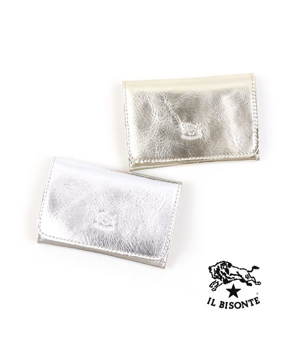 【国内正規品】イルビゾンテ カードケース 名刺入れ メタリックカードケース IL BISONTE 54172309493 国内正規品  メール便可能商品[M便 3/5]   誕生日ギフト プレゼント 誕生日プレゼント