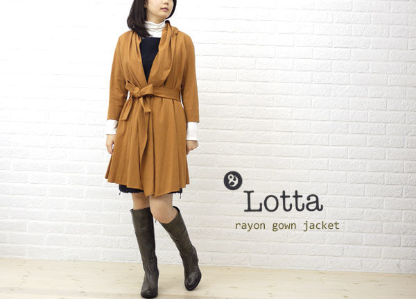 Lotta(ロッタ)レーヨンナイロン フード付き ロング ジャケット・122805-2371202【レディース】    レディース 女性 誕生日プレゼント ギフト 正規品 新品