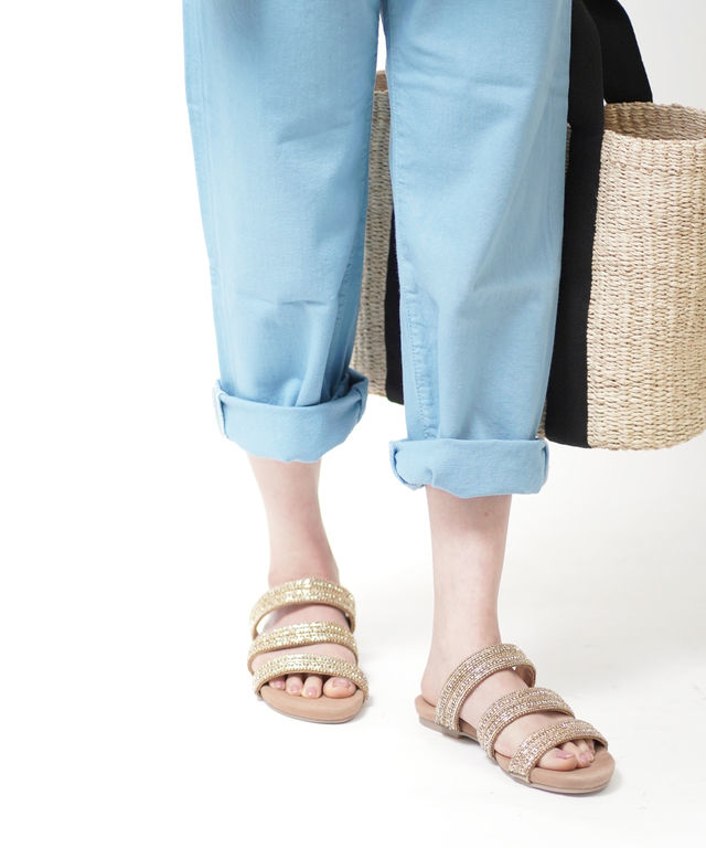 ヌキテパ フラットサンダル ビーズサンダル TRIPLE STRAP SANDAL トリプルストラップサンダル ne Quittez pas 013181115 国内正規品  送料無料