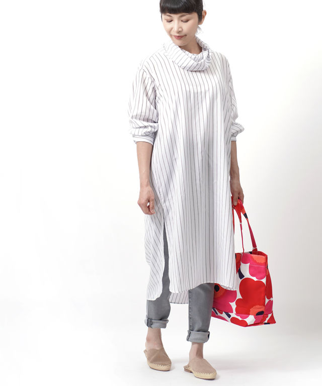 ミズイロインド ハイネックチュニックシャツ ハイネックワンピース Mizuiro Ind 3 国内正規品 秋冬新作 送料無料の通販はau Pay マーケット エトル パーブルーコムブルー